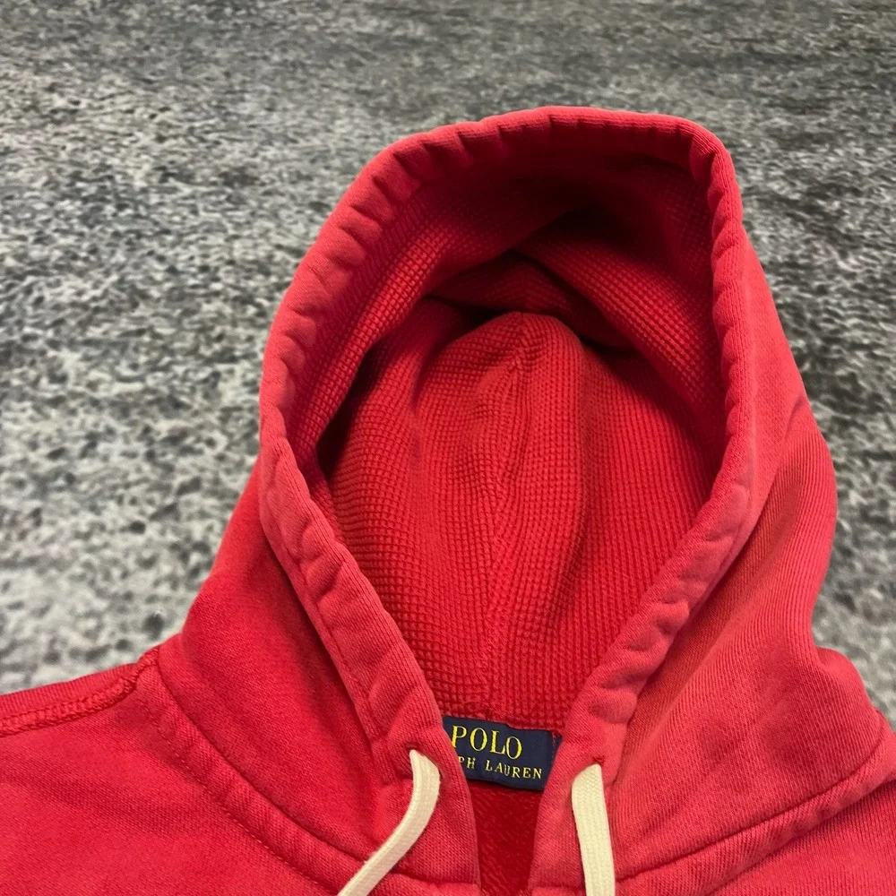 Polo Ralph Lauren‎ Zip Up Hoodie Mens XL Red Thermal Pony Preppy Sweatshirt